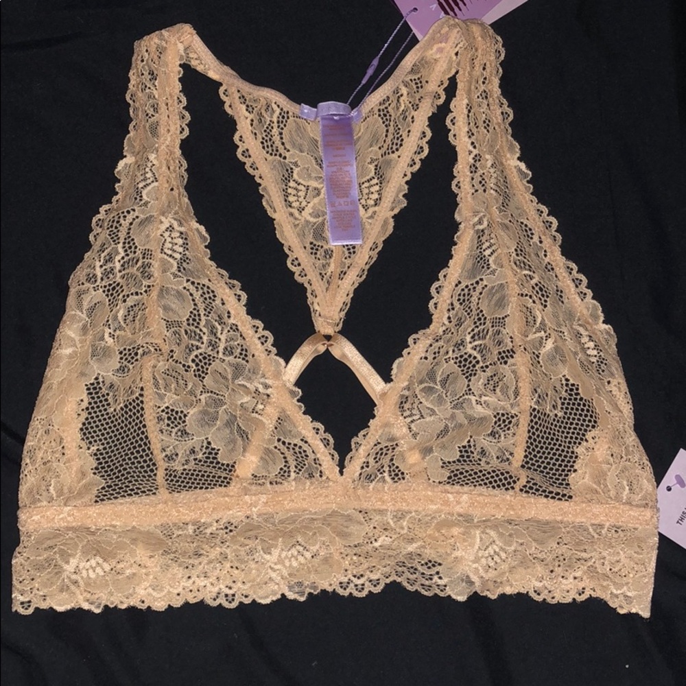 Savage X Fenty Honey Beige Medium lace bralette